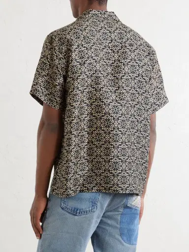 Kartik Research Camp-Collar Printed Silk Shirt - Men | Thumbnail 4