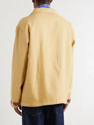 Kartik Research Jaisalmer Embroidered Linen Jacket - Men | Thumbnail 4 Kartik Research Jaisalmer Embroidered Linen Jacket - Men | Thumbnail 4