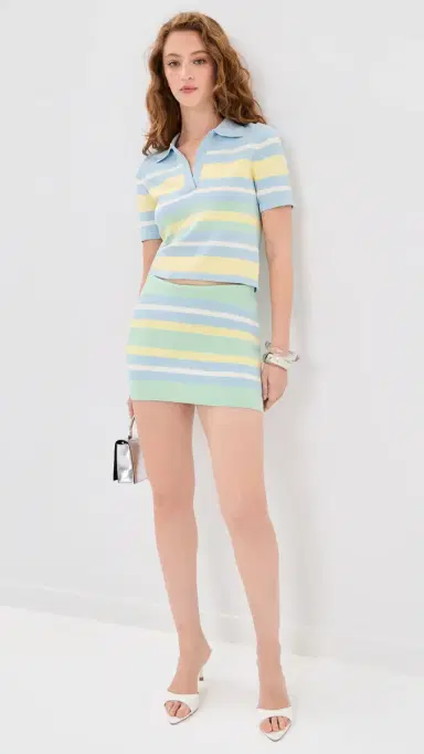 SEROYA Kian Knit Skort Pastel Stripe | Thumbnail 5