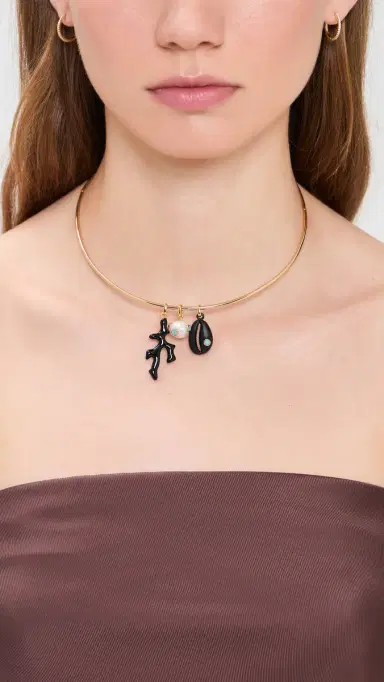 Martha Calvo Mar Necklace Gold One Size | Thumbnail 3