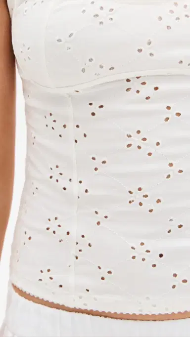 Free People Full Bloom Eyelet Cami Ivory L | Thumbnail 6