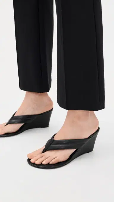 St. Agni Stitch Detail Wedges Black | Thumbnail 3 St. Agni Stitch Detail Wedges Black | Thumbnail 3