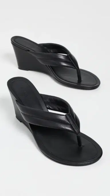 St. Agni Stitch Detail Wedges Black | Thumbnail 5 St. Agni Stitch Detail Wedges Black | Thumbnail 5