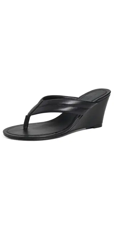 St. Agni Stitch Detail Wedges Black | Thumbnail 1 St. Agni Stitch Detail Wedges Black | Thumbnail 1