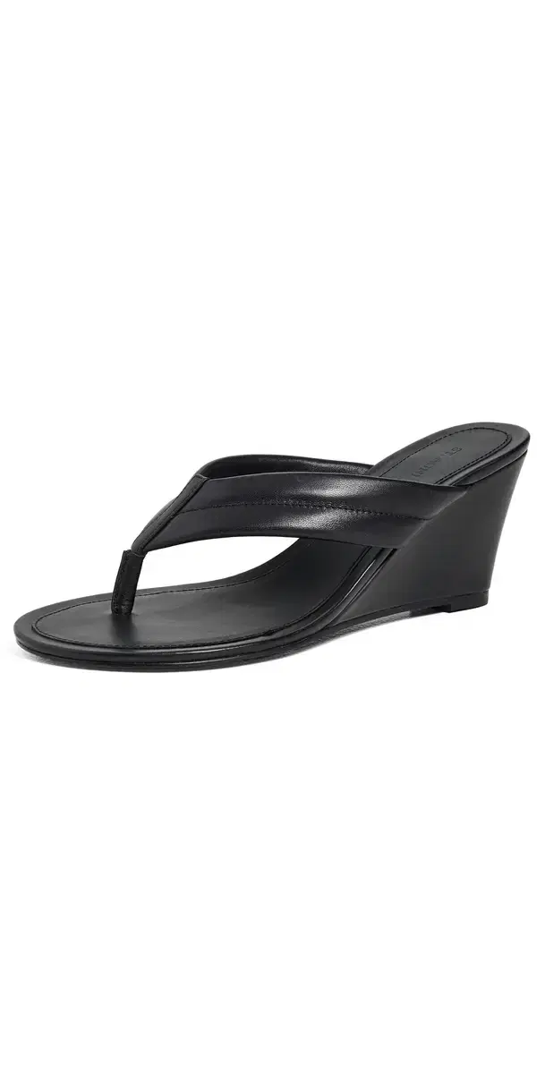 St. Agni Stitch Detail Wedges Black