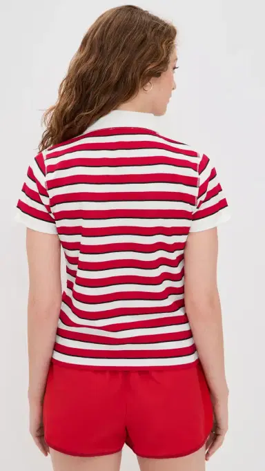 MIAOU Lou Polo Top Warped Stripe M | Thumbnail 3