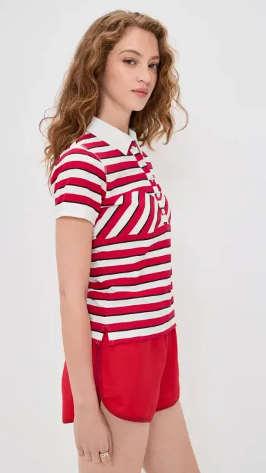 MIAOU Lou Polo Top Warped Stripe M | Thumbnail 4