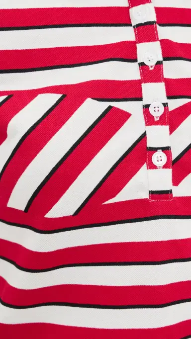 MIAOU Lou Polo Top Warped Stripe M | Thumbnail 6