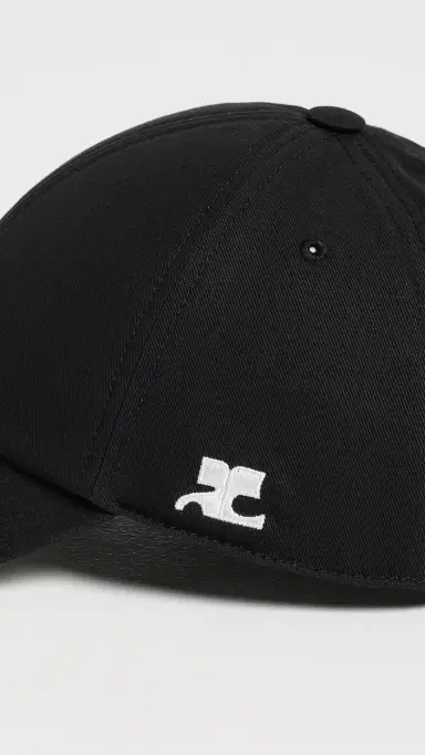 Courrèges Signature Cotton Cap Black One Size | Thumbnail 5 Courrèges Signature Cotton Cap Black One Size | Thumbnail 5