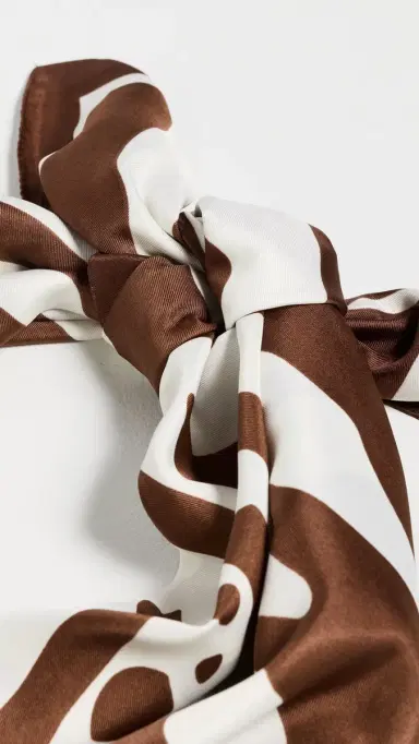 Lele Sadoughi Oversized Zebra Square Satin Scarf | Thumbnail 5