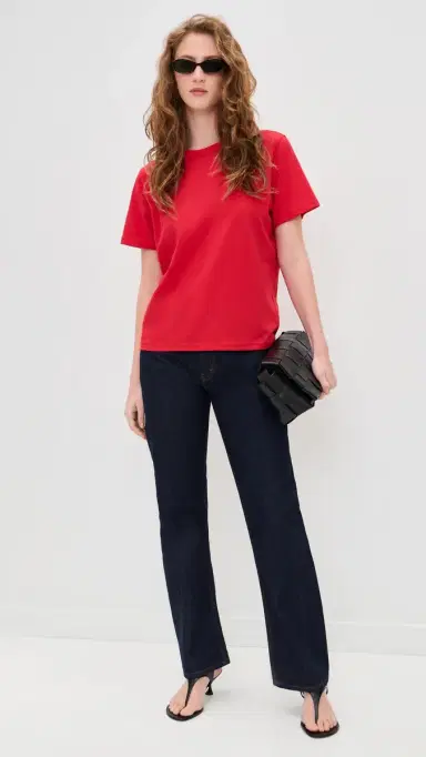 Sold Out NYC The Iconically Soft Perfect Tee In Iconic Red Iconic Red XL | Thumbnail 5 Sold Out NYC The Iconically Soft Perfect Tee In Iconic Red Iconic Red XL | Thumbnail 5