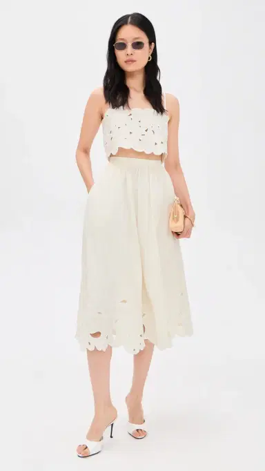 Cinq à Sept Paisley Bloom Ember Caterina Top Cream/White | Thumbnail 5
