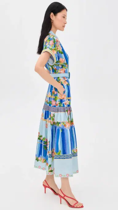 SALONI Riya B Dress Floral River Plmt | Thumbnail 4 SALONI Riya B Dress Floral River Plmt | Thumbnail 4