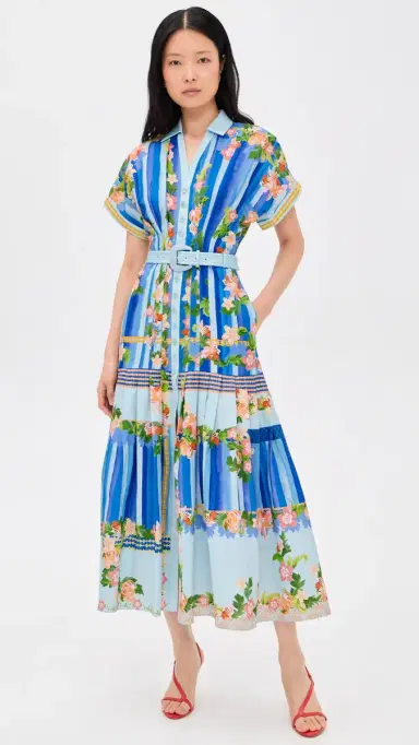 SALONI Riya B Dress Floral River Plmt | Thumbnail 5 SALONI Riya B Dress Floral River Plmt | Thumbnail 5