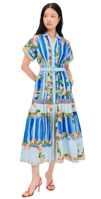 SALONI Riya B Dress Floral River Plmt | Thumbnail 1 SALONI Riya B Dress Floral River Plmt | Thumbnail 1