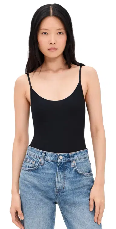 Commando Butter Cami Thong Bodysuit Black S | Thumbnail 1