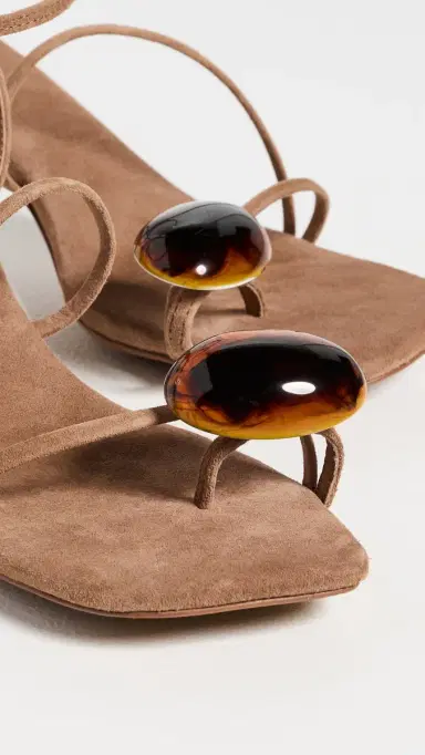 Jeffrey Campbell Carnelian Sandals Camel Suede Combo 8 | Thumbnail 6