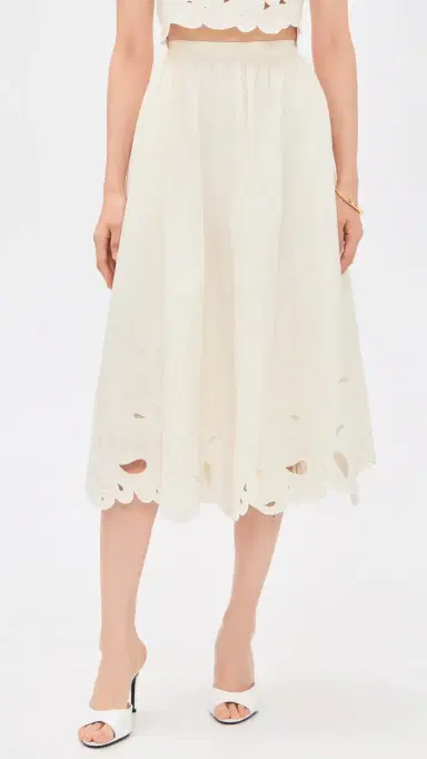 Cinq à Sept Paisley Bloom Embroidered Espe Skirt | Thumbnail 2