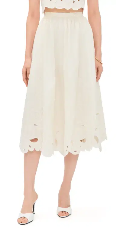Cinq à Sept Paisley Bloom Embroidered Espe Skirt | Thumbnail 1