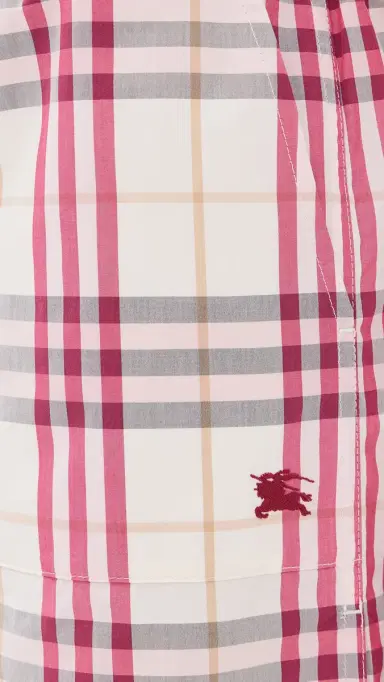 Burberry Evelyn Check Shorts Aubergine Purple | Thumbnail 6 Burberry Evelyn Check Shorts Aubergine Purple | Thumbnail 6