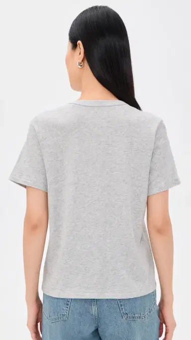 Faherty Sunwashed Essential Tee Dune Grey Heather | Thumbnail 3 Faherty Sunwashed Essential Tee Dune Grey Heather | Thumbnail 3