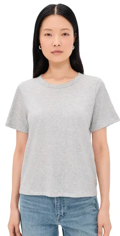 Faherty Sunwashed Essential Tee Dune Grey Heather | Thumbnail 1 Faherty Sunwashed Essential Tee Dune Grey Heather | Thumbnail 1
