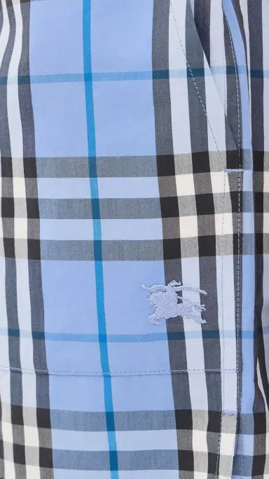 Burberry Evelyn Check Shorts Cornflower Blue | Thumbnail 6 Burberry Evelyn Check Shorts Cornflower Blue | Thumbnail 6