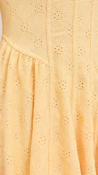 Free People Can't Help It Mini Dress Golden Apricot Combo | Thumbnail 6