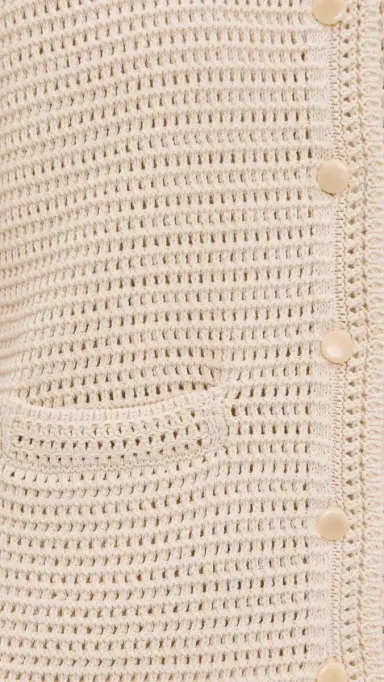Vince Crochet Cardi Jacket Natural | Thumbnail 6