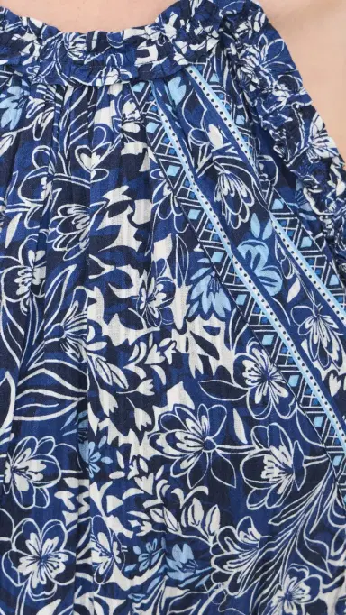 Ramy Brook Printed Delia Dress Navy Floral | Thumbnail 6
