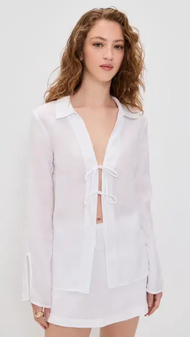 LSpace Venice Coverup Shirt White | Thumbnail 2