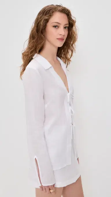 LSpace Venice Coverup Shirt White | Thumbnail 4