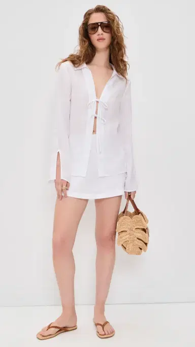 LSpace Venice Coverup Shirt White | Thumbnail 5