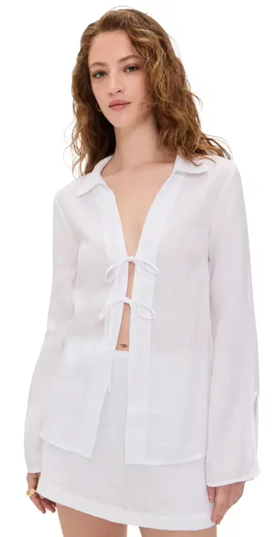 LSpace Venice Coverup Shirt White | Thumbnail 1