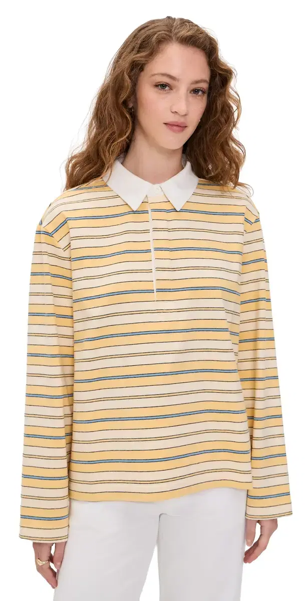 The Dylan Oversized Rugby Shirt Panna Cotta ulti