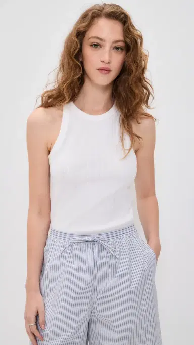 Faherty Paradise Pointelle Tank White | Thumbnail 2