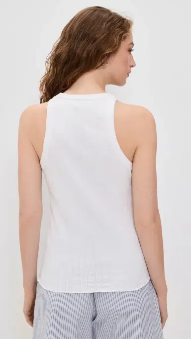 Faherty Paradise Pointelle Tank White | Thumbnail 3