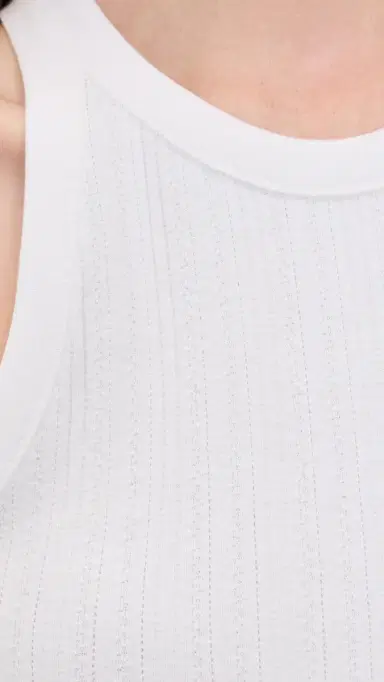 Faherty Paradise Pointelle Tank White | Thumbnail 6