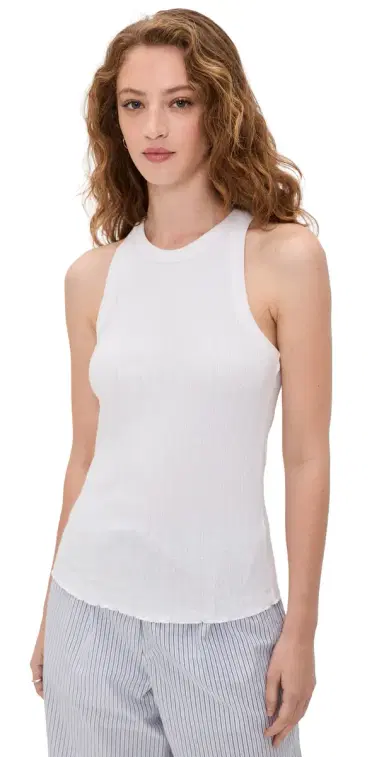 Faherty Paradise Pointelle Tank White | Thumbnail 1