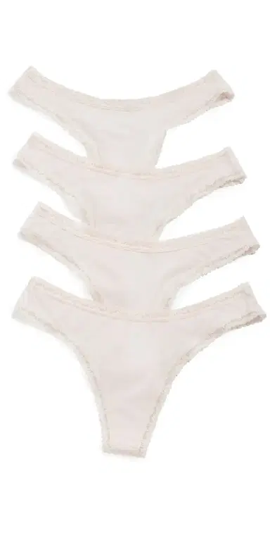 Stripe & Stare Thong Panties 4 Pack Pink-A-Boo | Thumbnail 1