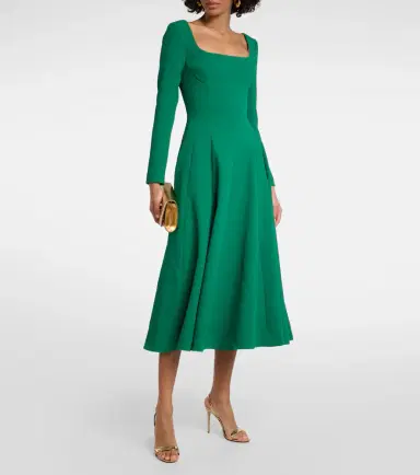 Emilia Wickstead Kylee crêpe midi dress | Thumbnail 4