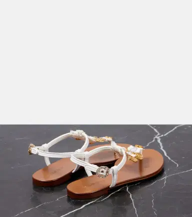 Dolce & Gabbana Embellished leather thong sandals | Thumbnail 4 Dolce & Gabbana Embellished leather thong sandals | Thumbnail 4