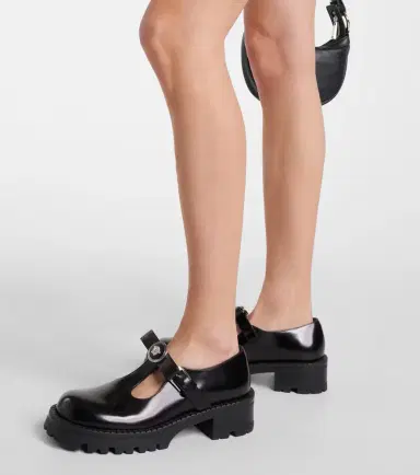 Versace Gianni Ribbon leather flats | Thumbnail 3