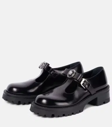 Versace Gianni Ribbon leather flats | Thumbnail 5