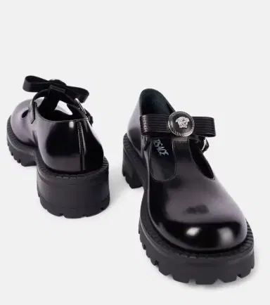 Versace Gianni Ribbon leather flats | Thumbnail 7