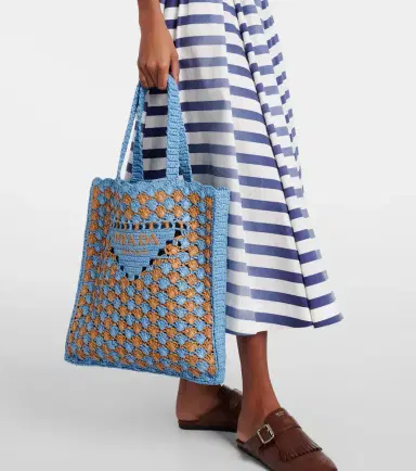 Prada Logo crochet shopper | Thumbnail 5