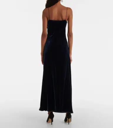 Asceno Alberta velvet slip dress | Thumbnail 2