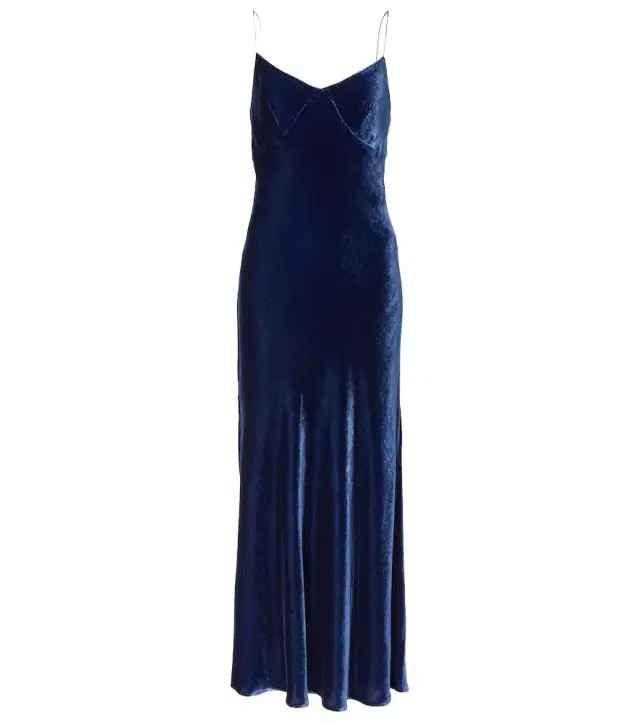Asceno Alberta velvet slip dress