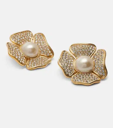 Valentino San Fin Swarovski-embellished earrings | Thumbnail 3