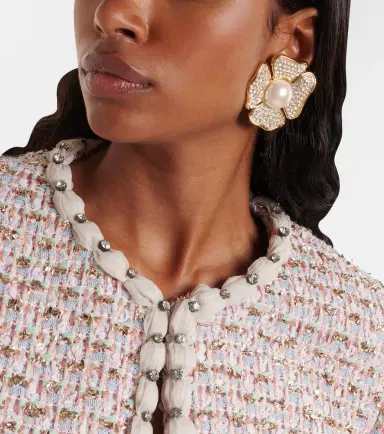 Valentino San Fin Swarovski-embellished earrings | Thumbnail 5